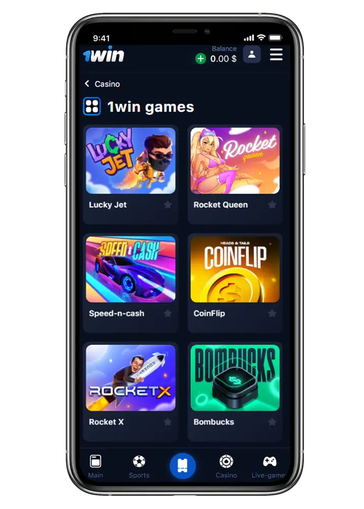 Games in 1win website